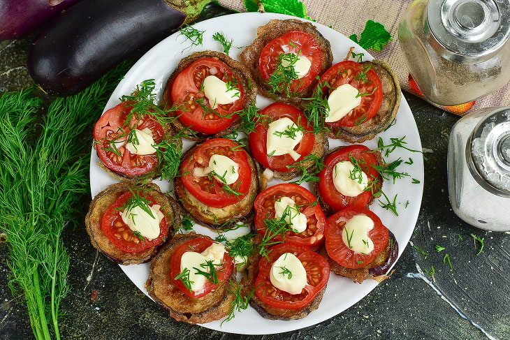 Oriental eggplant - a beautiful and mouth-watering appetizer