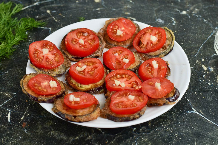 Oriental eggplant - a beautiful and mouth-watering appetizer