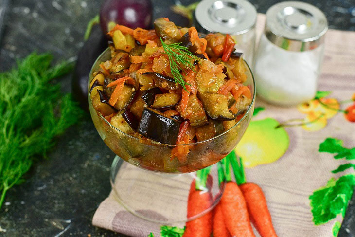 Eggplants in Belarusian - a delicious and original snack