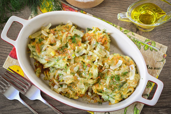 Deruny with fried onions in Ukrainian - tender and fragrant