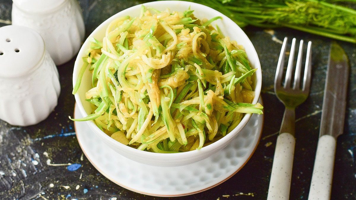 Appetizer “Zucchini noodles” – an interesting summer recipe