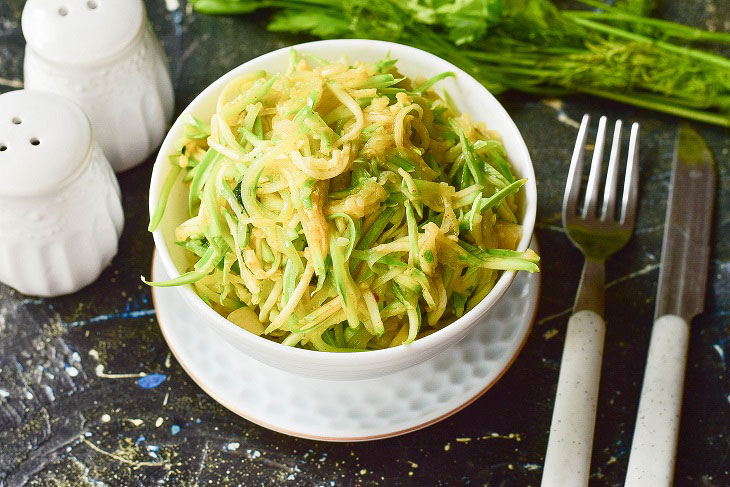 Appetizer "Zucchini noodles" - an interesting summer recipe