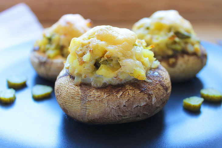 Stuffed champignons "Rustic motive" - ​​original and tasty