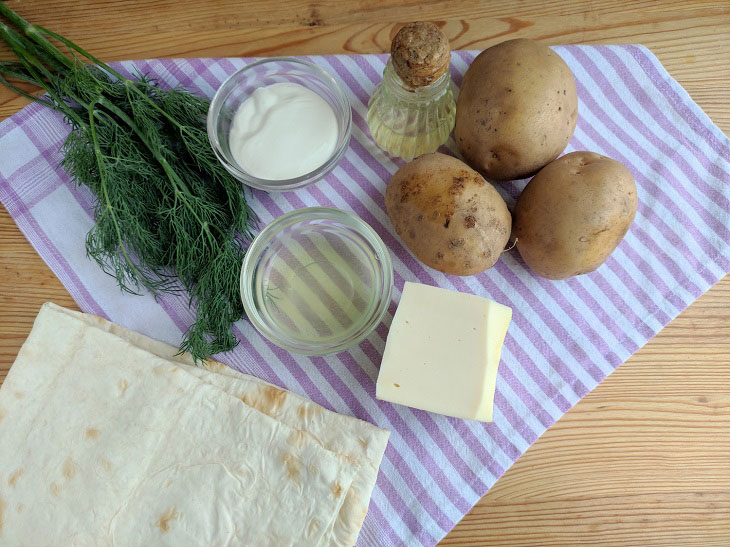 Lavash potato rolls - a delicious and satisfying snack