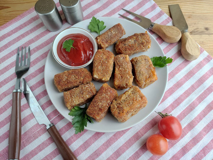 Cheese in batter - a quick snack from affordable products