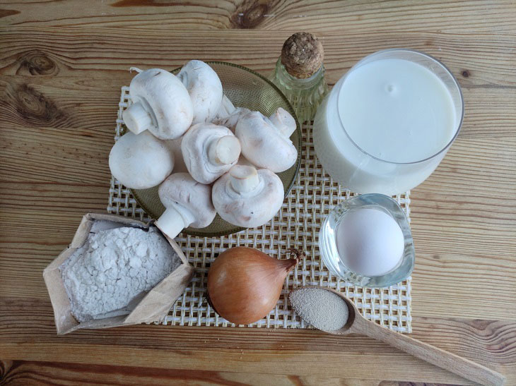 Bagels with mushrooms - original, simple and tasty