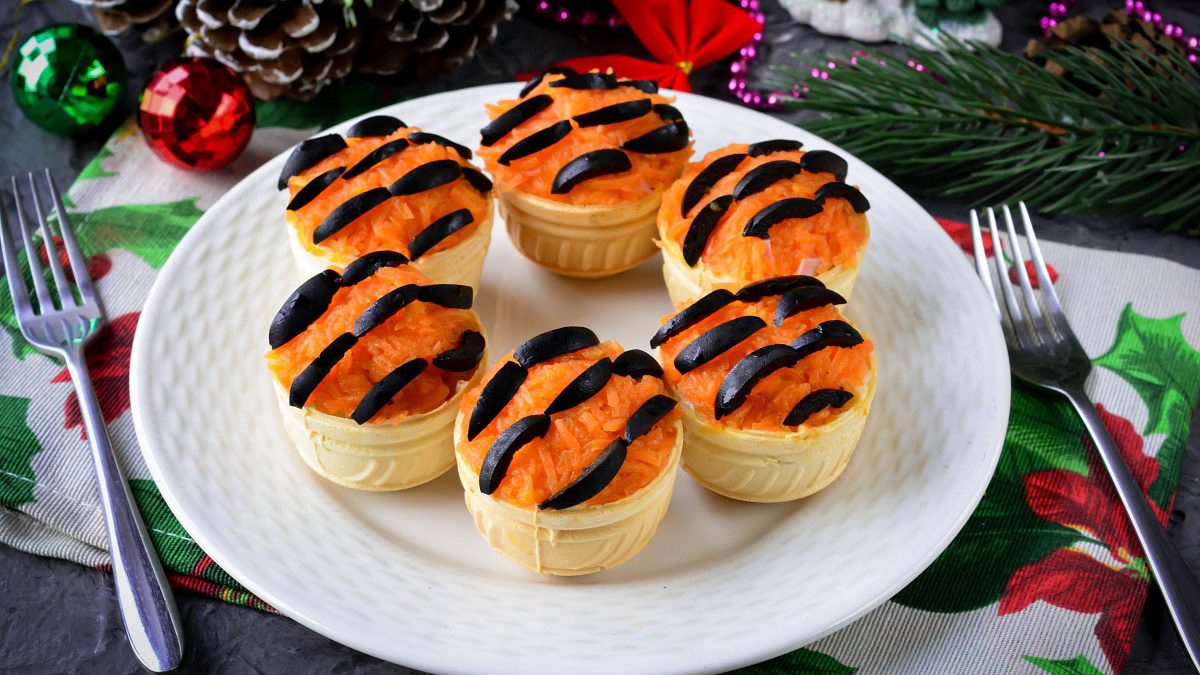 Tartlets “Tigers” for the New Year 2022 – tasty and festive