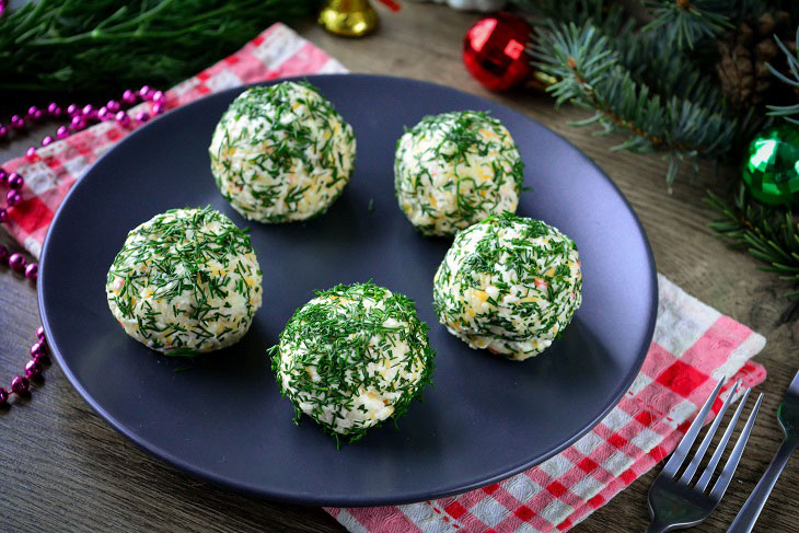 Snack "Cheese balls" for the New Year - appetizing, elegant and tasty