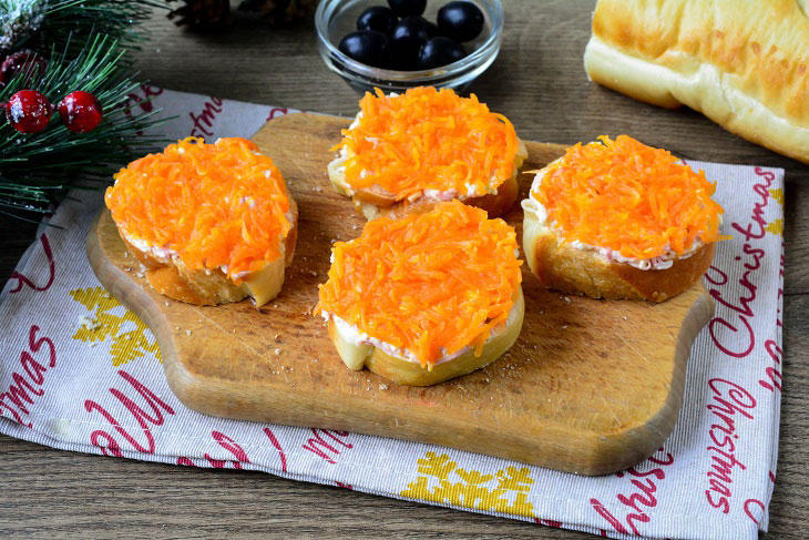 Tiger sandwiches on the New Year's table - elegant, tasty and satisfying