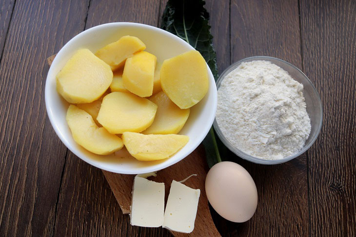 Potato cakes with cheese in a pan - tasty and fragrant