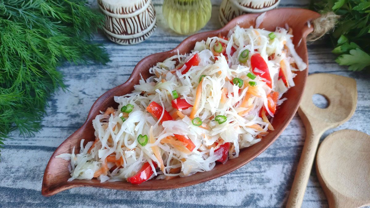 Cossack pickled cabbage – a spicy and tasty snack