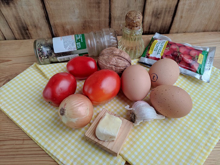 Georgian scrambled eggs "Chirbuli" - a bright and spicy recipe