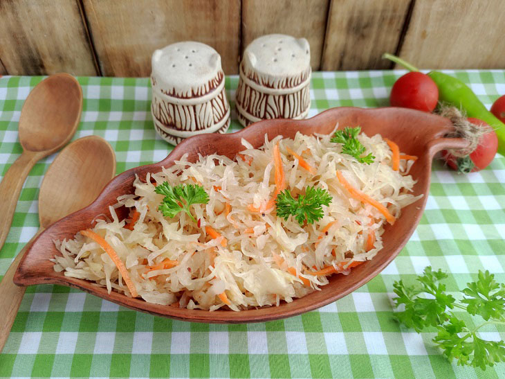 Sauerkraut in a bag - a simple recipe for a soulful snack