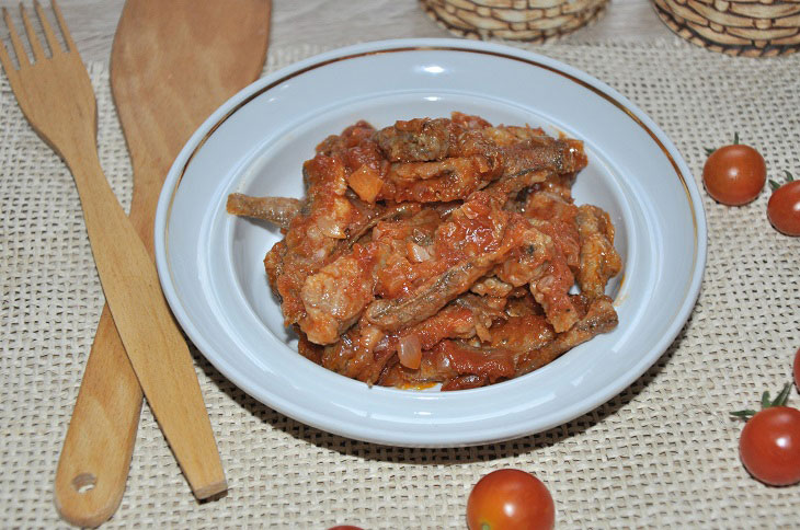 Gobies in Odessa-style tomato sauce - tastier than store-bought canned food