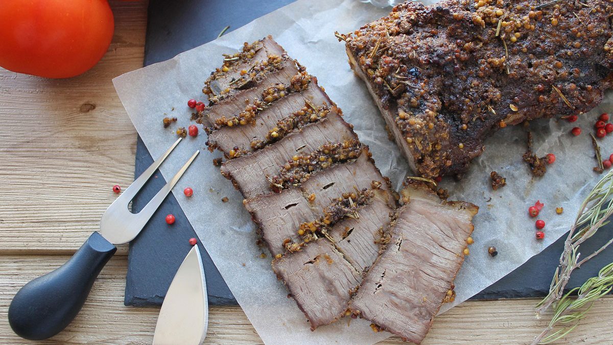 Roast beef with mustard and honey – a special taste and aroma
