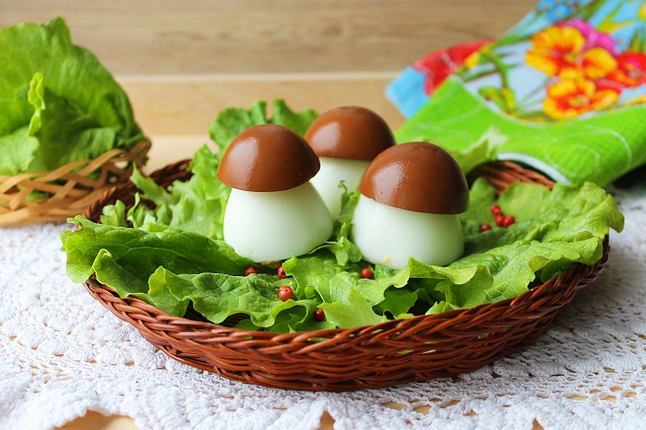 Stuffed eggs "Borovichki" - an original appetizer for the holiday