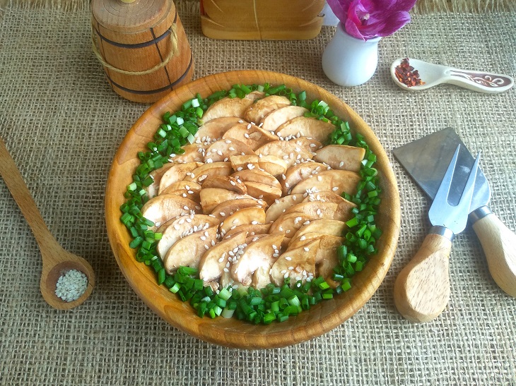 Mushrooms in soy sauce - a savory and appetizing snack