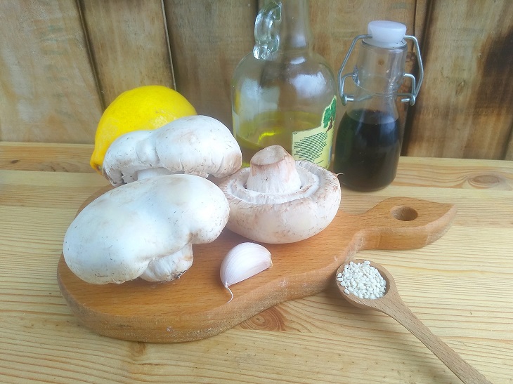 Mushrooms in soy sauce - a savory and appetizing snack