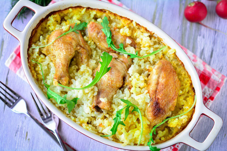Lazy Rice with Chicken in the Oven - A Delicious and Fragrant Dish