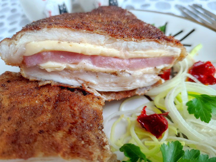 Chicken cordon bleu - a delicious and appetizing dish