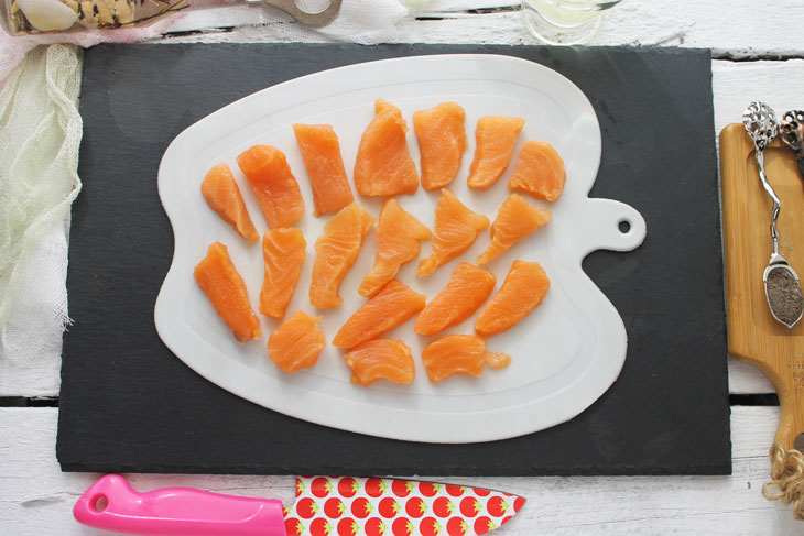 Salmon in French - delicious, with a golden crust