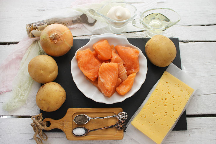 Salmon in French - delicious, with a golden crust