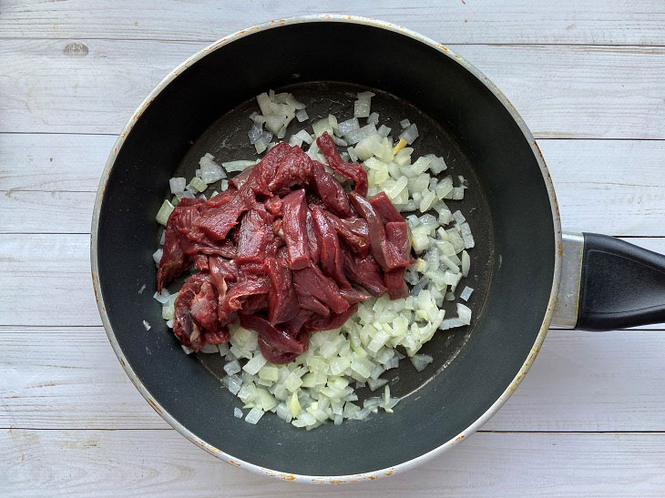 Classic beef stroganoff - unusually tender and juicy meat