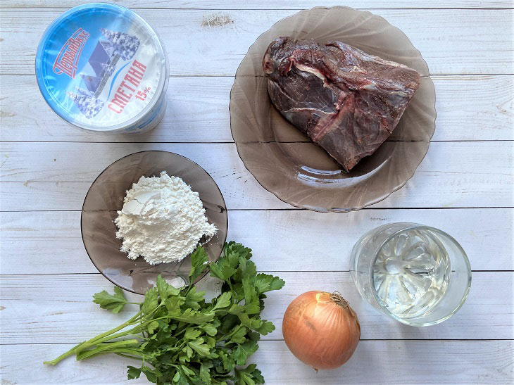 Classic beef stroganoff - unusually tender and juicy meat