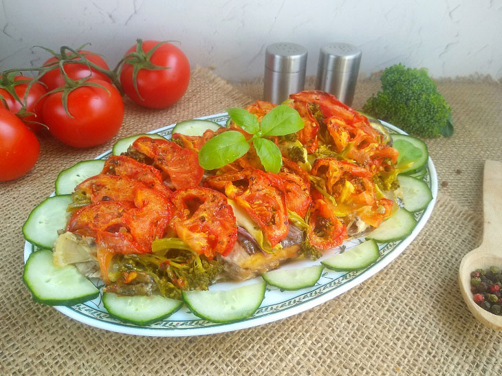 Flounder with vegetables - tender, juicy and fragrant