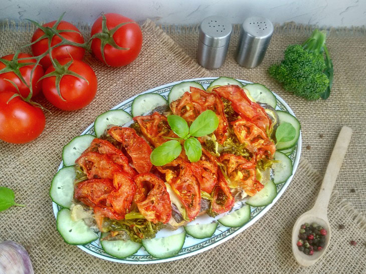 Flounder with vegetables - tender, juicy and fragrant