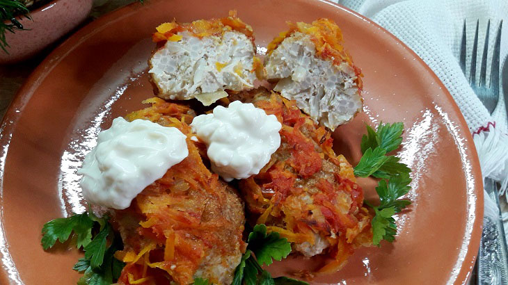 Lazy cabbage rolls with turkey - juicy and tender