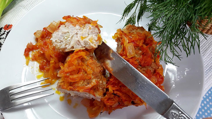 Lazy cabbage rolls with turkey - juicy and tender