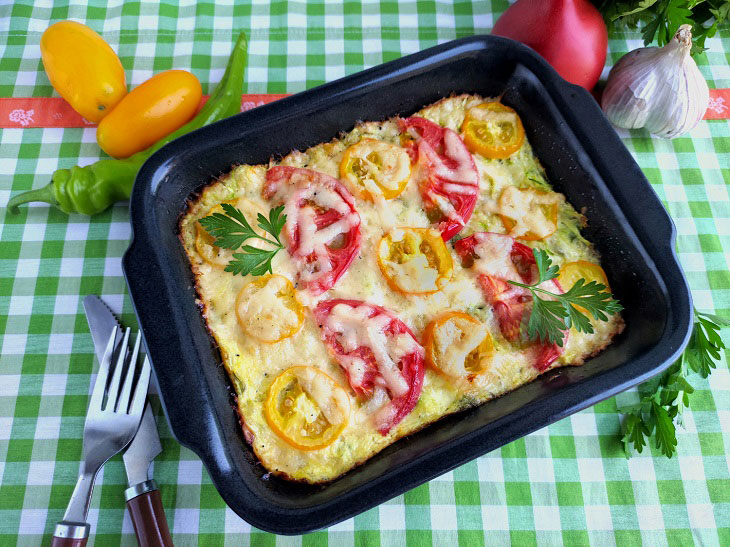 Zucchini Casserole with Tomatoes - the perfect diet lunch