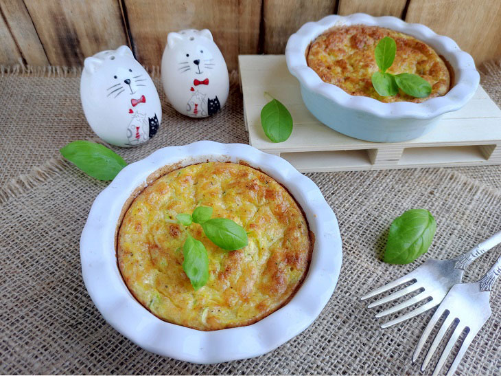 Zucchini soufflé in the oven - a delicate and airy dish