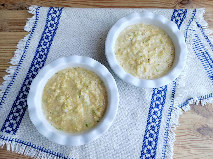 Zucchini soufflé in the oven - a delicate and airy dish