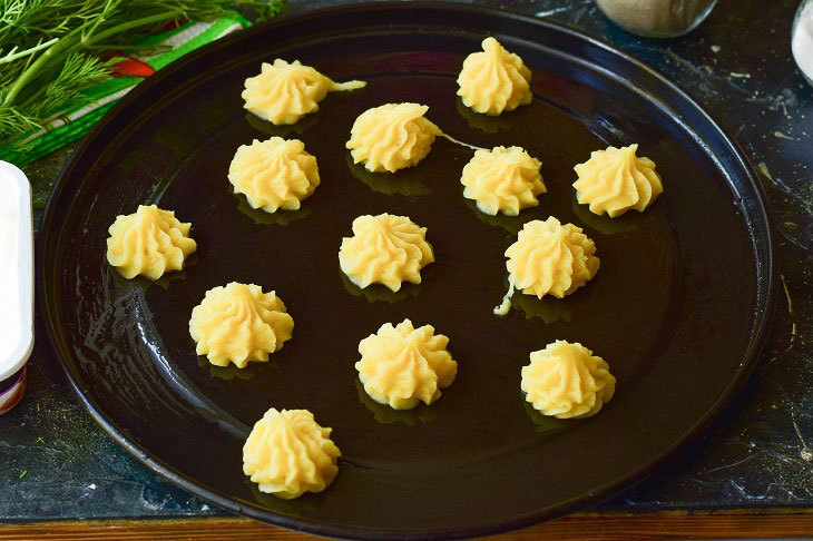 French potato curls - an interesting quick recipe