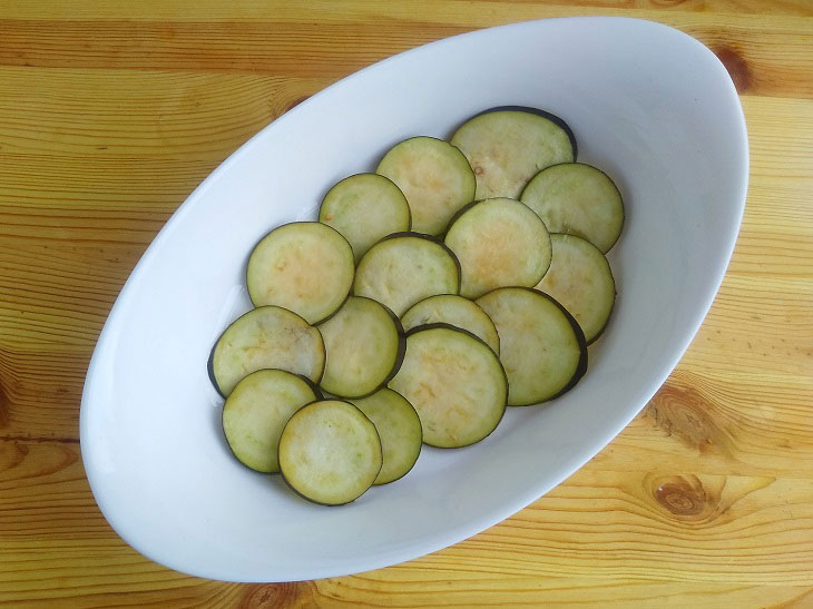 Moussaka with eggplant in Greek - a very tender and juicy dish