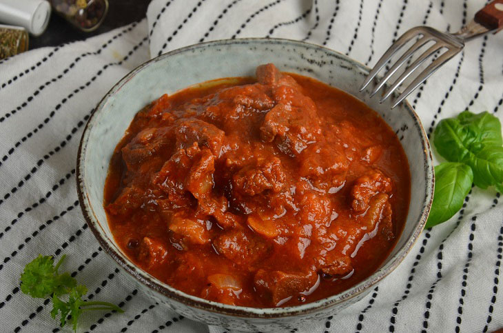 Viennese beef goulash - a soft and tender meat dish