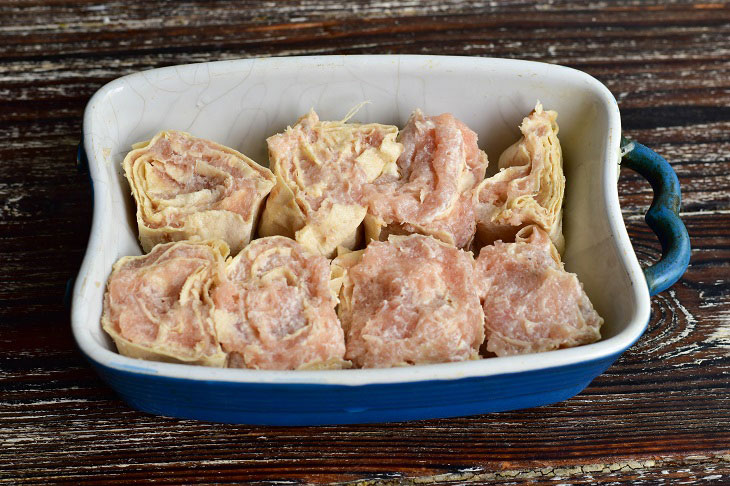 Lazy dumplings from pita bread - a delicious quick recipe