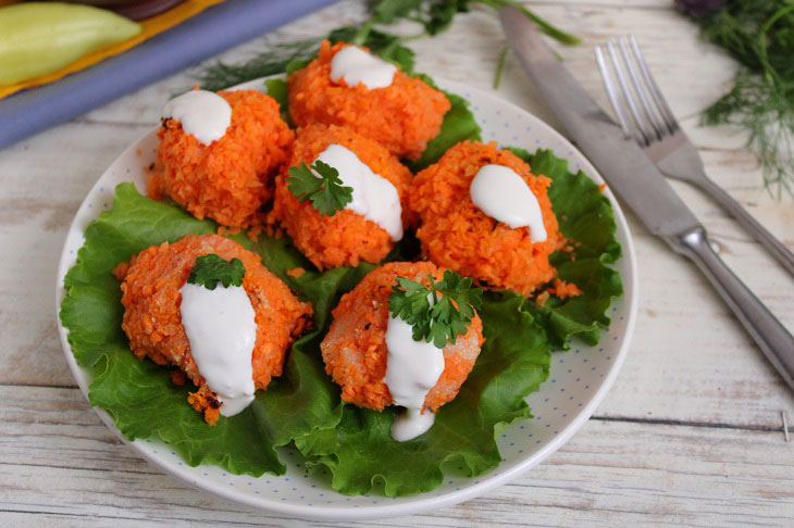 Carrot hedgehogs with semolina - tasty, original and simple