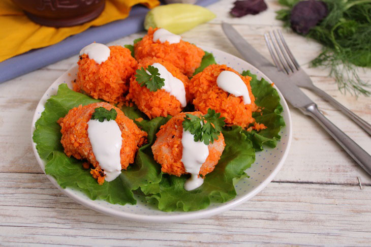 Carrot hedgehogs with semolina - tasty, original and simple