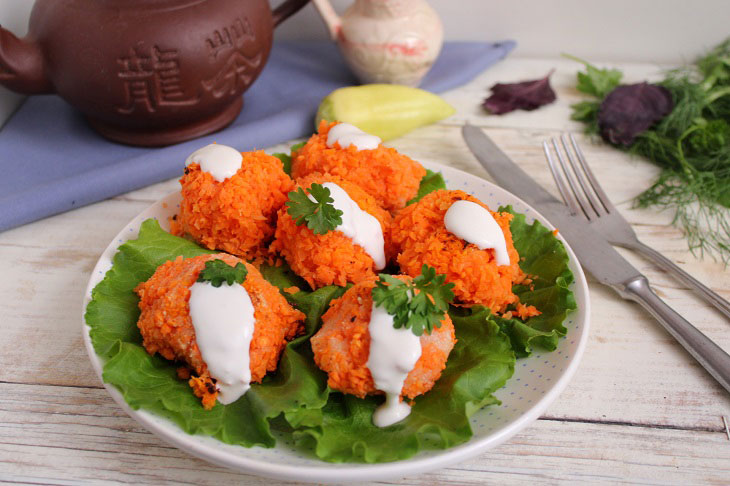 Carrot hedgehogs with semolina - tasty, original and simple