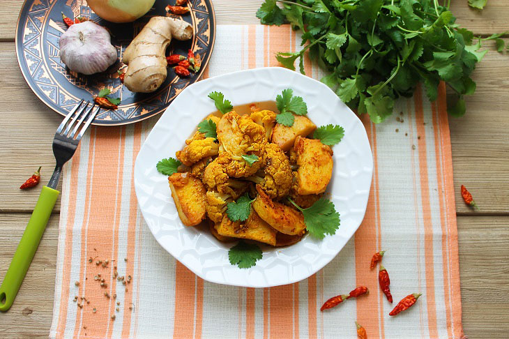 Indian cauliflower - easy to prepare and very tasty