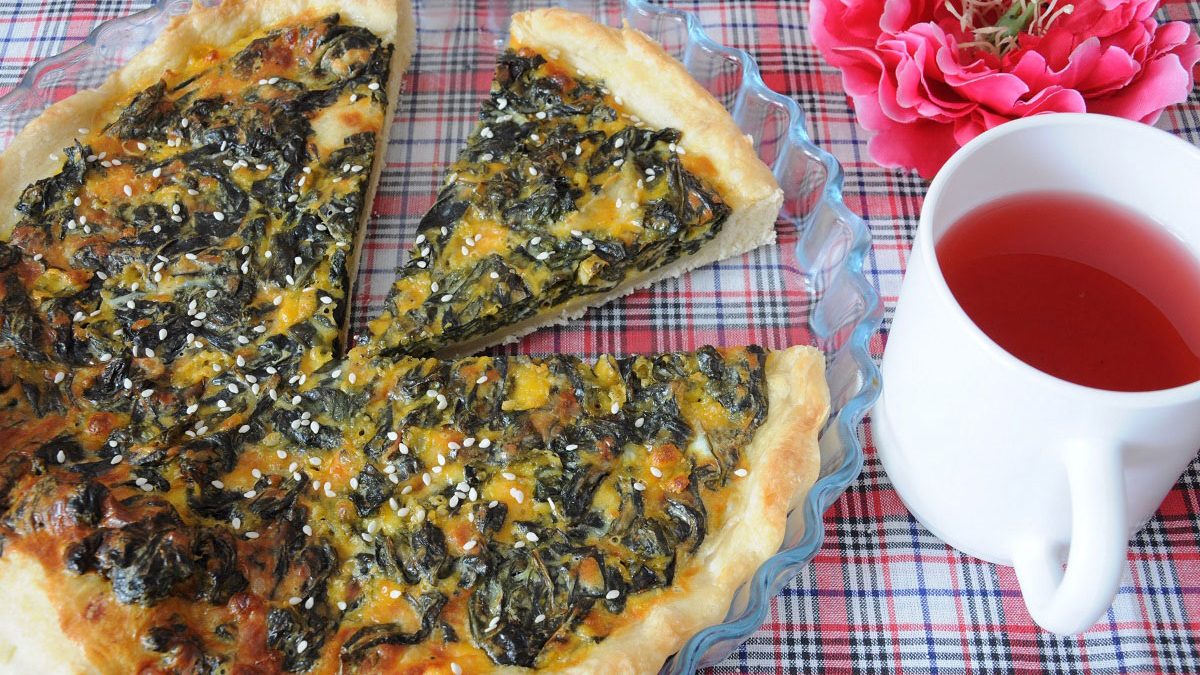 Spinach and Cheese Open Pie – Easy and Quick Recipe