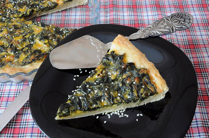 Spinach and Cheese Open Pie - Easy and Quick Recipe