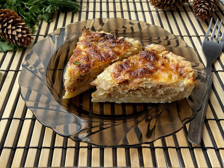 Quiche with cabbage - juicy, tasty and fragrant
