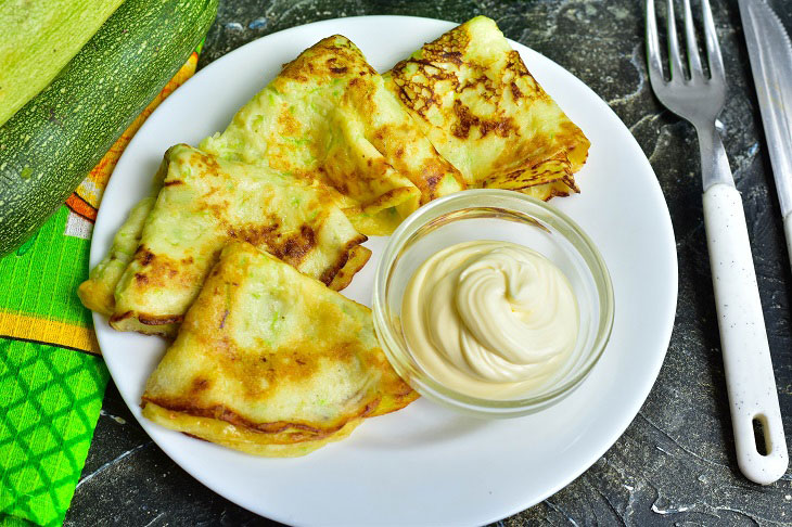 Pancakes from zucchini - they turn out very tasty