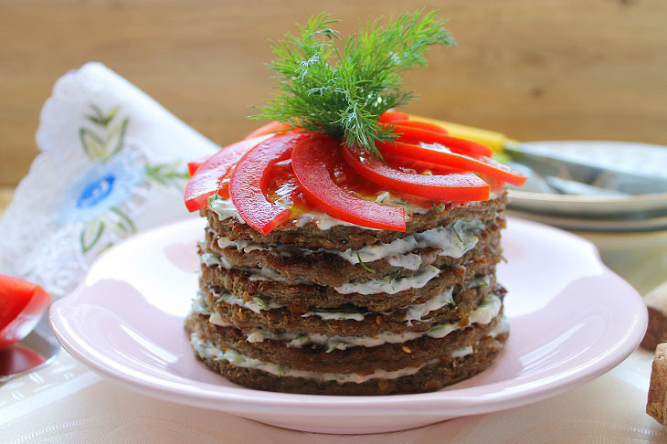 Eggplant cake "Ataman" - beautiful and appetizing