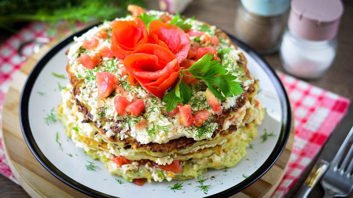 Zucchini cake – a beautiful dish on the festive table