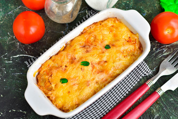 Cabbage casserole with cheese - a delicious vegetable dish